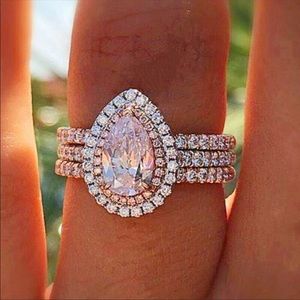 Rhinestone Pink Crystal Ring